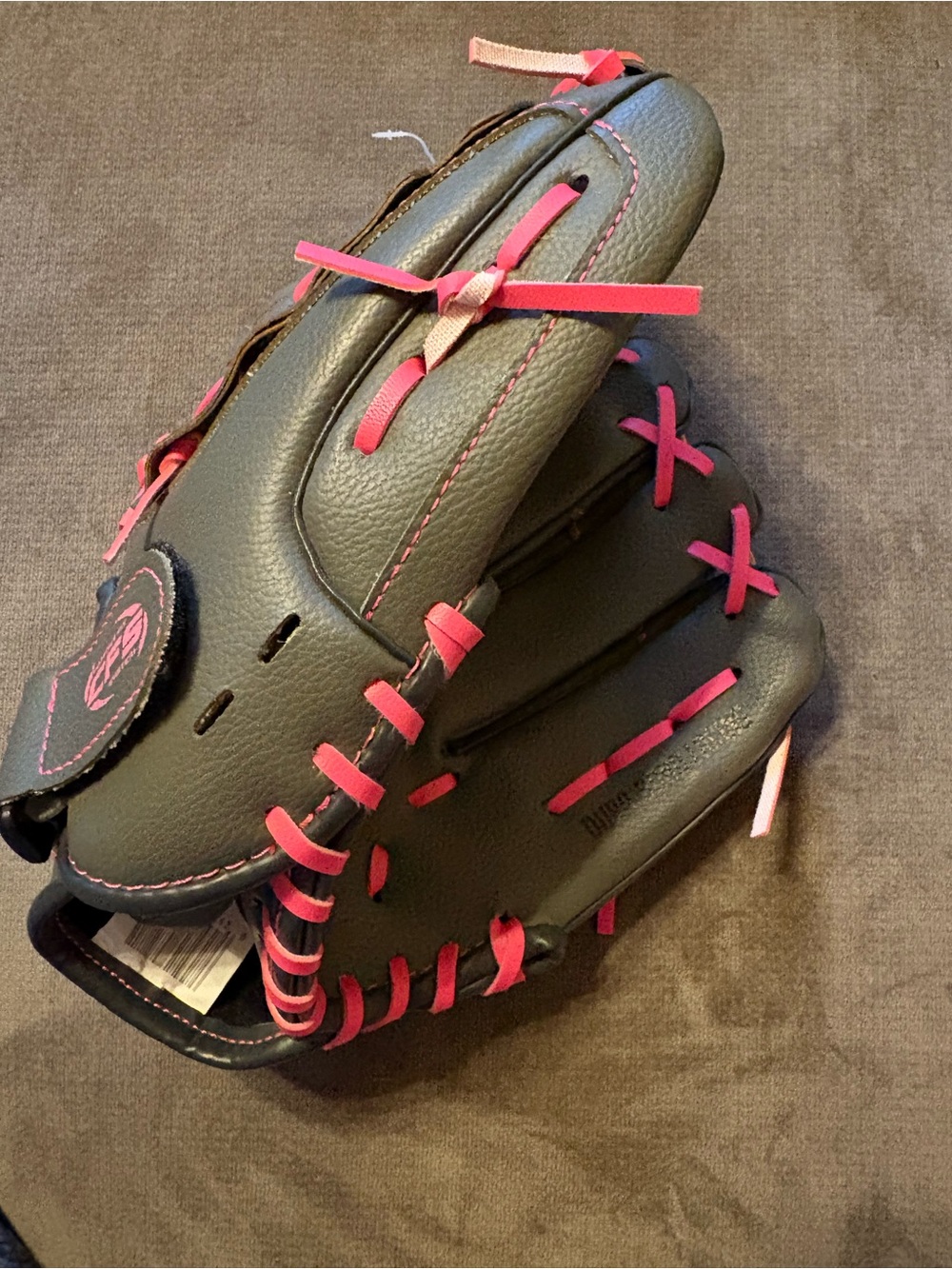 Franklin Black and Pink Youth Baseball Glove
